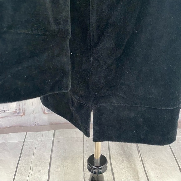 NEW Eileen Fisher Size Large Black Velvet Velour Crew Neck Large Boxy Tunic Top - Picture 5 of 10